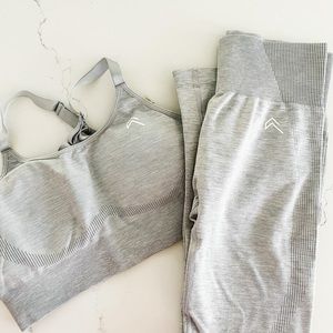 Oner Active Light Grey Seamless Leggings-LEGGINGS ONLY